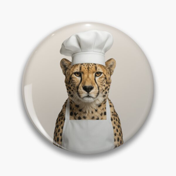 Item preview, Fast Food Chef Funny Cheetah Animal Cooking Humor Art designed and sold by LazyOwlStore.