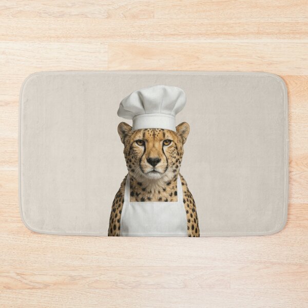 Item preview, Fast Food Chef Funny Cheetah Animal Cooking Humor Art designed and sold by LazyOwlStore.