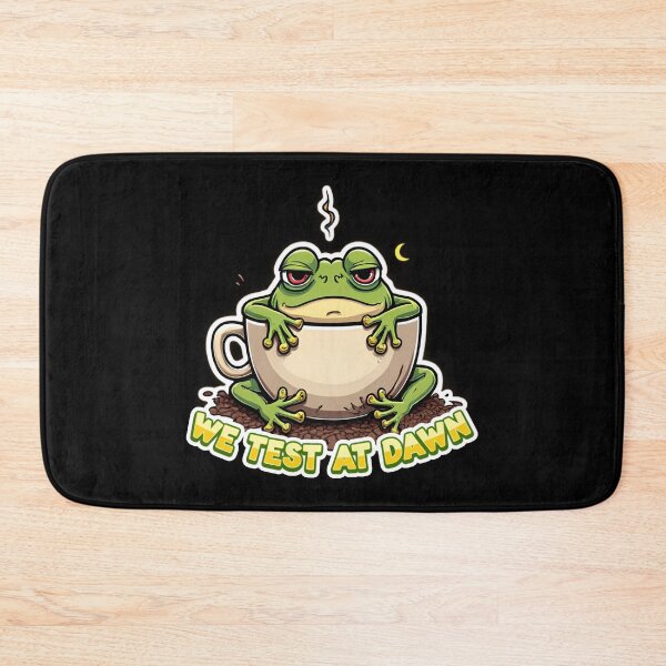 Item preview, We Test At Dawn Funny Frog Test Day | Tired Coffee Frog designed and sold by PROPera-design.