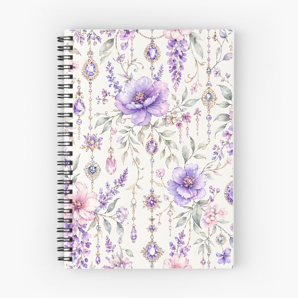 Item preview, Decorative flower watercolor vector seamless purple flower diamond pattern designed and sold by Kentala.