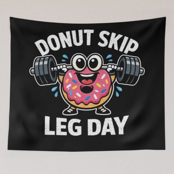 Item preview, Donut Skip Leg Day Funny Gym T-Shirt Bodybuilding Workout Gift designed and sold by wanado.