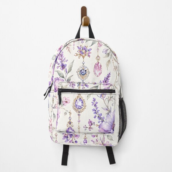 Item preview, Decorative flower watercolor vector seamless purple flower diamond pattern designed and sold by Kentala.