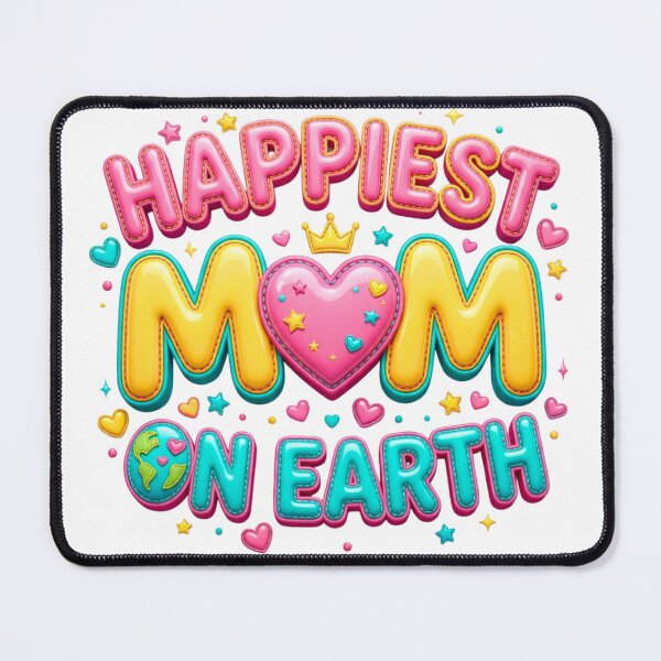 Item preview, Happiest Mom On Earth Colorful 3D Bubble Letter T-Shirt designed and sold by pixelspaperslab.