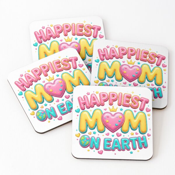 Item preview, Happiest Mom On Earth Colorful 3D Bubble Letter T-Shirt designed and sold by pixelspaperslab.