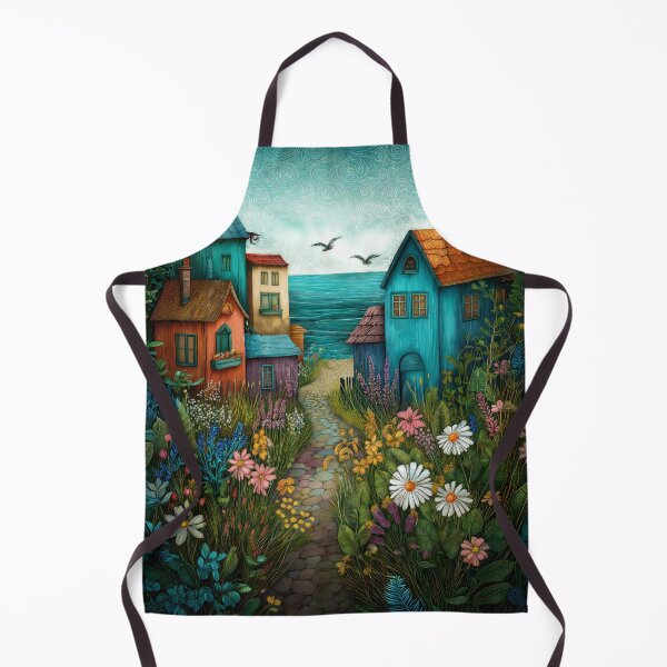 Item preview, Whimsical Coastal Village designed and sold by Blue Horse Photo Magic.