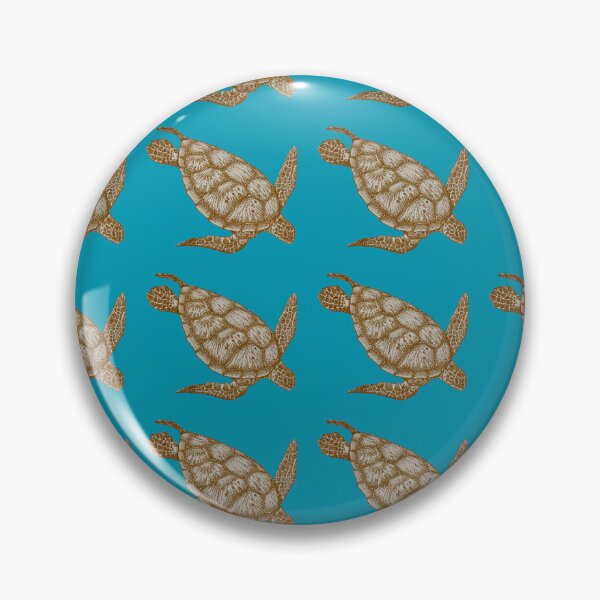 Item preview, Turtle on turquoise background  designed and sold by happytraveller1.