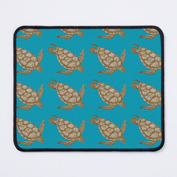 Item preview, Turtle on turquoise background  designed and sold by happytraveller1.