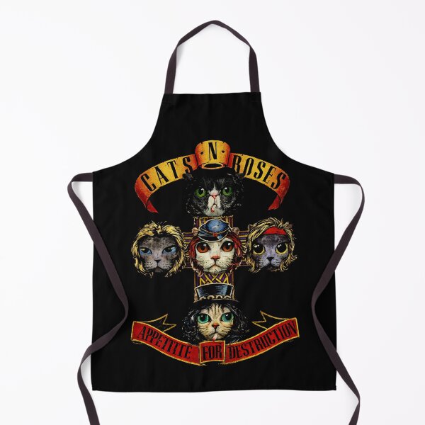 Item preview, Cats N' Roses: Appetite for Meow - Funny Rocker Cat Parody designed and sold by RetroAndMetal.