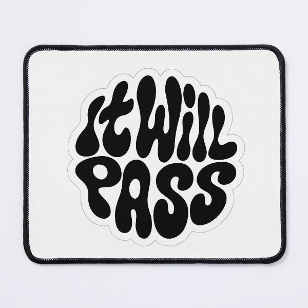 Item preview, It Will Pass – Minimal Handwritten Quote Aesthetic Sticker designed and sold by inkfusionhub99.