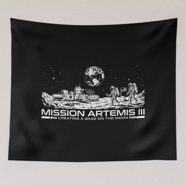 Item preview, Mission Artemis III 005 Moon Base Technical Illustration - Artemis 3 designed and sold by KiwiRider.