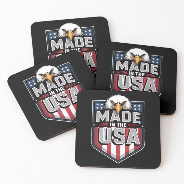 Item preview, Patriotic Eagle Shield – “Made in the USA” Metallic Emblem designed and sold by OldGloryForge.