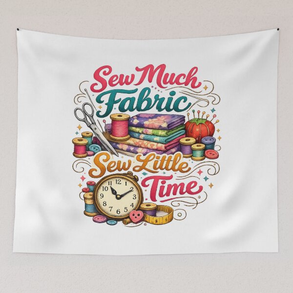 Item preview, Sew Much Fabric, Sew Little Time – Colorful Sewing Lover Design designed and sold by blankTeeShirt.