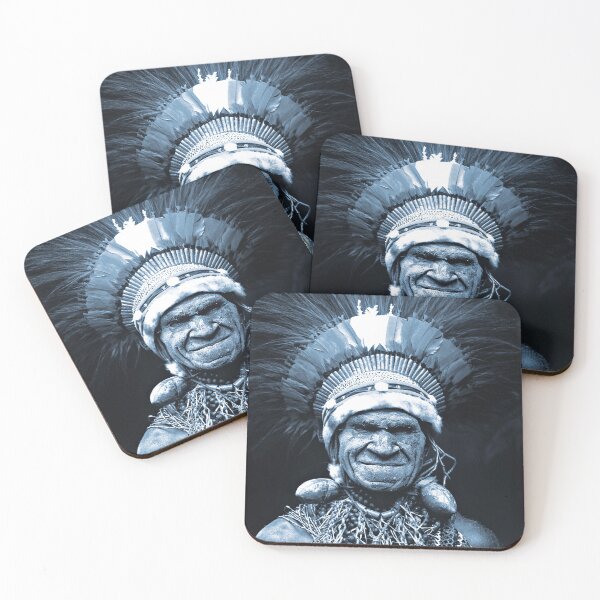 Item preview, Papua New Guinea Elder Cyanotype-Hues Art Photo designed and sold by DEC02.