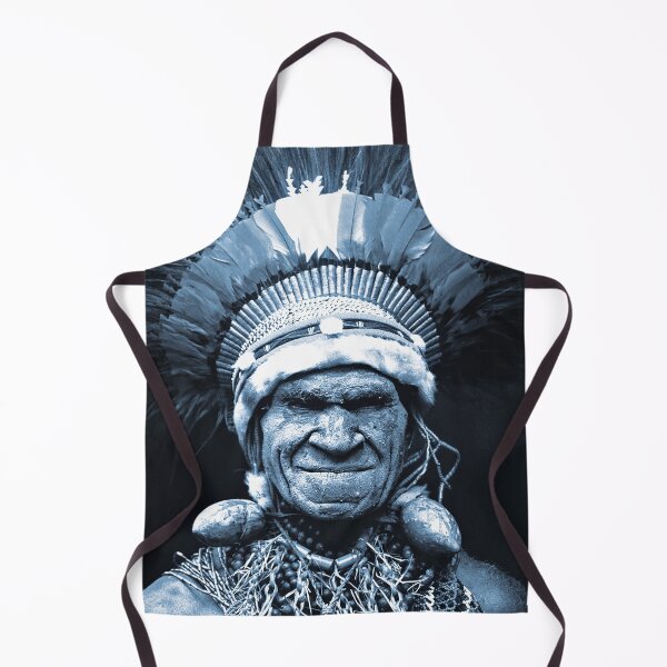 Item preview, Papua New Guinea Elder Cyanotype-Hues Art Photo designed and sold by DEC02.