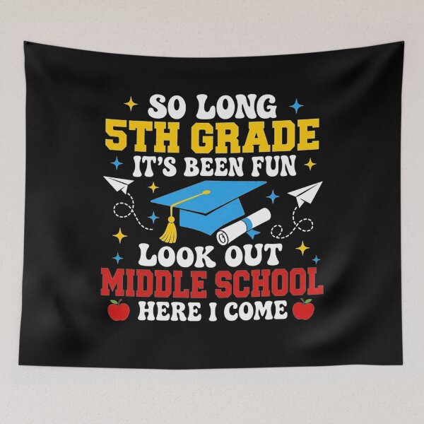 Item preview, So Long 5th Grade Graduation Middle School Here I Come Kids designed and sold by clothesy7.