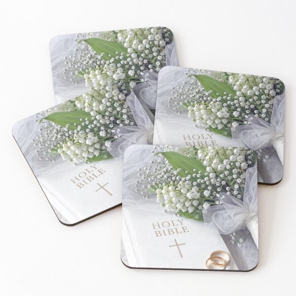 Item preview, Wedding Bible with Lily of the Valley Bridal Bouquet designed and sold by Maria Dryfhout.