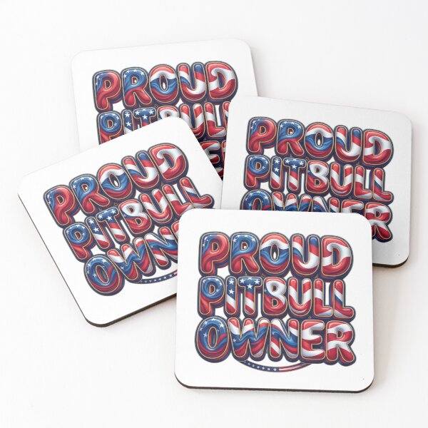 Item preview, Proud Pitbull Owner Red White and Blue designed and sold by My Pitbull Place.