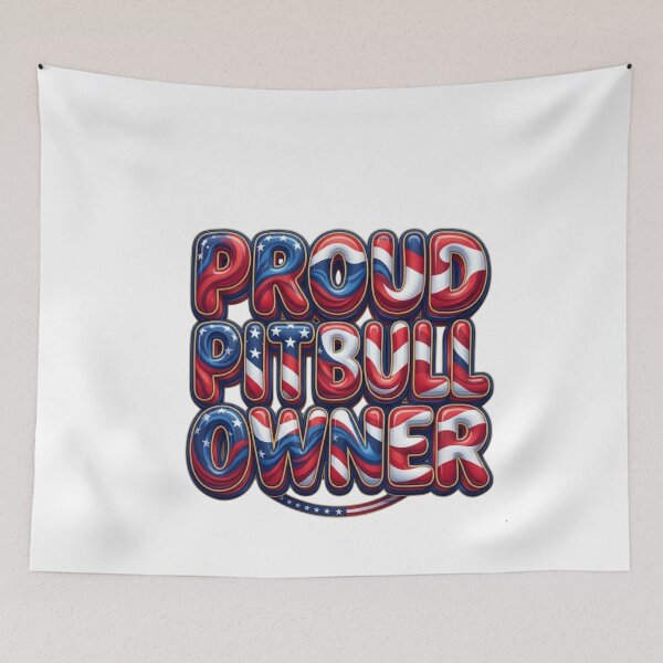 Item preview, Proud Pitbull Owner Red White and Blue designed and sold by My Pitbull Place.