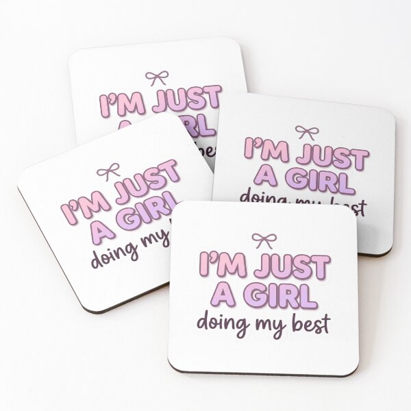 Item preview, I’m Just A Girl Doing My Best Sticker | Cute Coquette Aesthetic | Soft Girl Phone Case Design | Feminine Quote designed and sold by CutePlix.