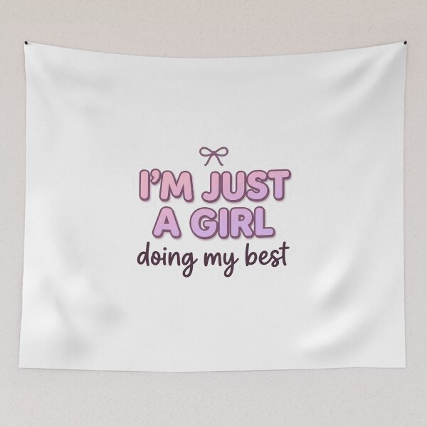 Item preview, I’m Just A Girl Doing My Best Sticker | Cute Coquette Aesthetic | Soft Girl Phone Case Design | Feminine Quote designed and sold by CutePlix.