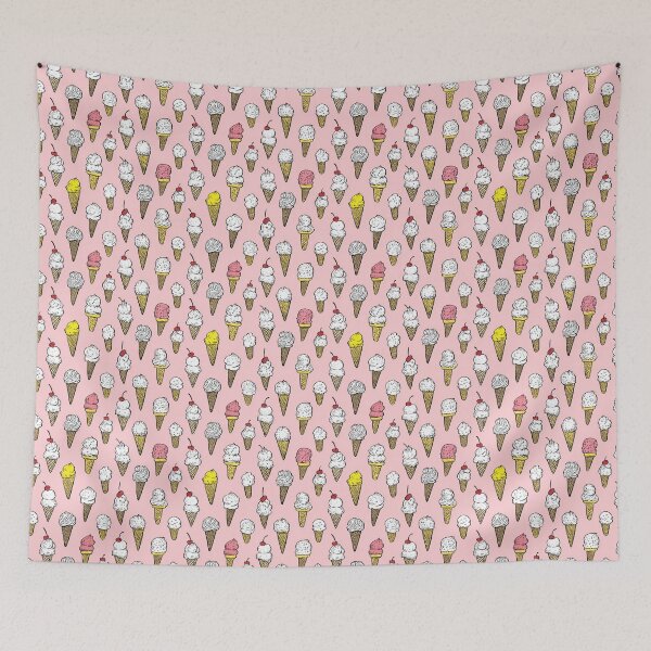 Item preview, Sweet Ice Cream Cones Pattern Dessert Lover designed and sold by NicolasGlowArt.