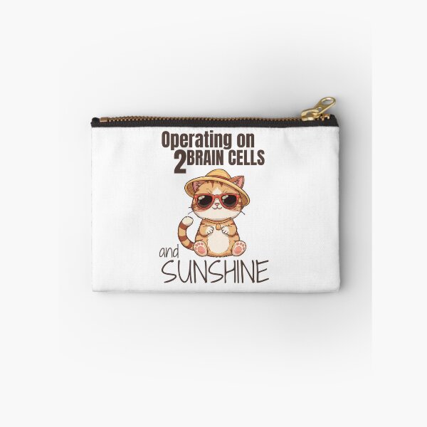 Item preview, Operating on 2 Brain Cells and Sunshine Funny Cat Summer Shirt designed and sold by Mysticgroovegoods.