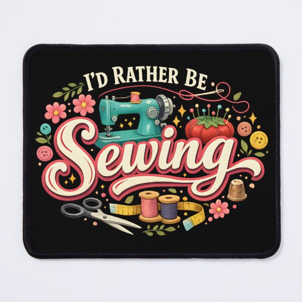 Item preview, I’d Rather Be Sewing – Vintage Sewing Lover Design designed and sold by blankTeeShirt.