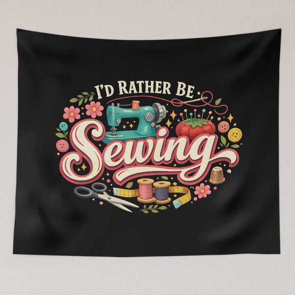 Item preview, I’d Rather Be Sewing – Vintage Sewing Lover Design designed and sold by blankTeeShirt.