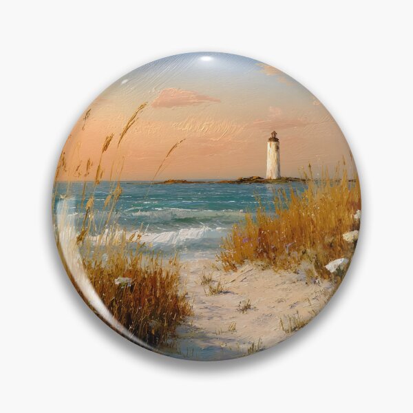 Item preview, Realism artwork of beachscape with lighthouse designed and sold by dcrc.