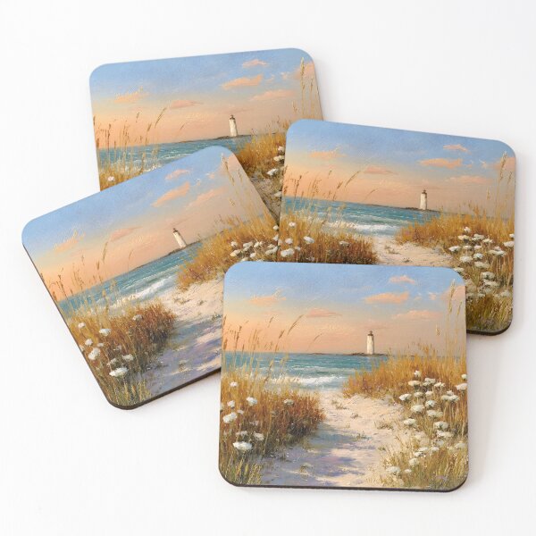 Item preview, Realism artwork of beachscape with lighthouse designed and sold by dcrc.