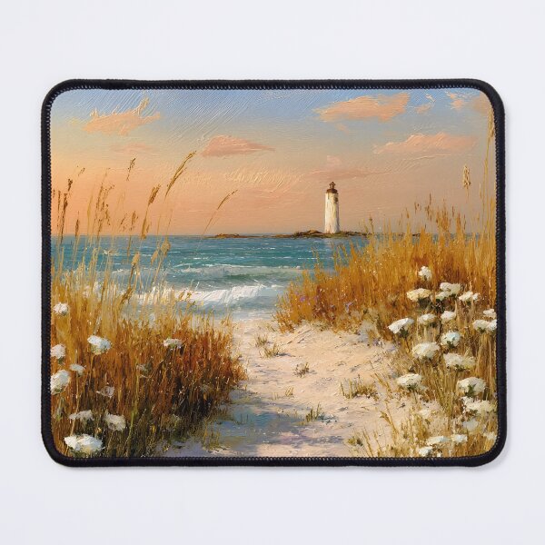 Item preview, Realism artwork of beachscape with lighthouse designed and sold by dcrc.