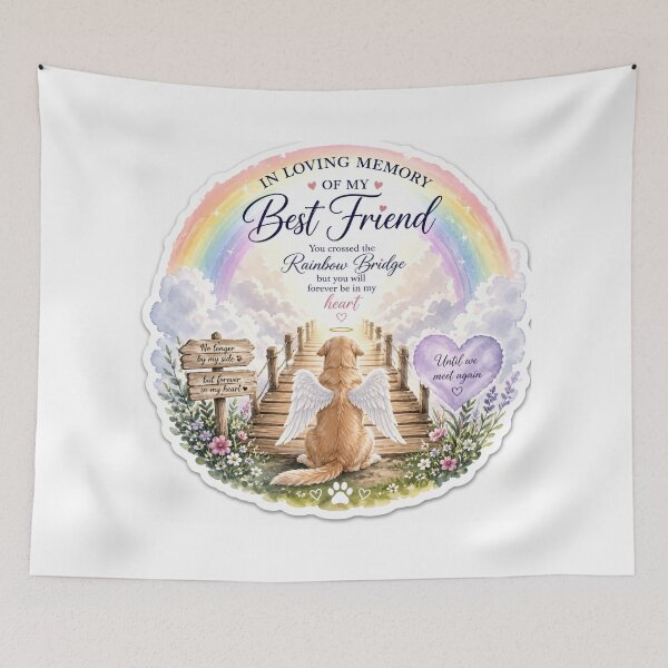 Item preview, Rainbow Bridge Dog Memorial designed and sold by DrakeDogShop.