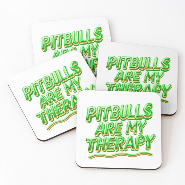 Item preview, Pitbulls Are My Therapy - Vibrant 3D Typography designed and sold by My Pitbull Place.