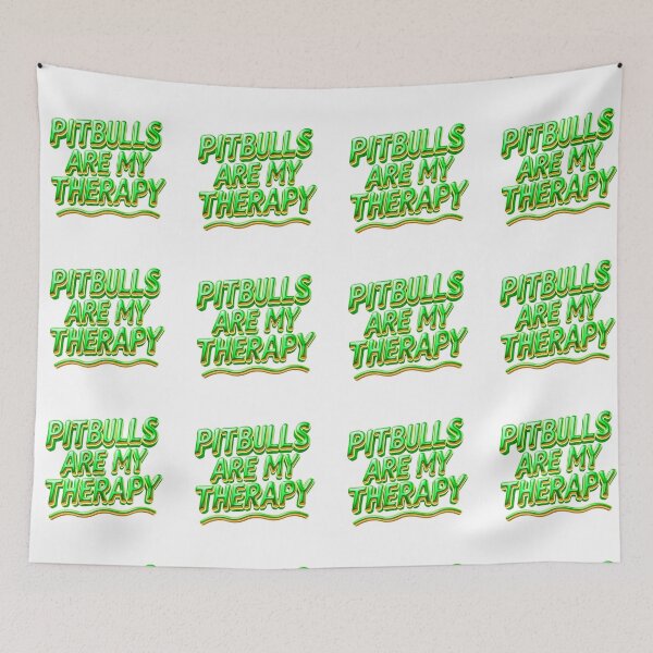 Item preview, Pitbulls Are My Therapy - Vibrant 3D Typography designed and sold by My Pitbull Place.