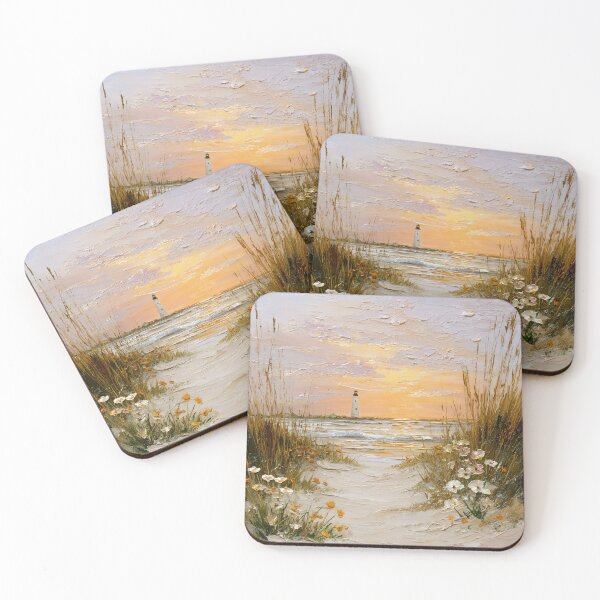 Item preview, Realism artwork of beachscape with lighthouse designed and sold by dcrc.