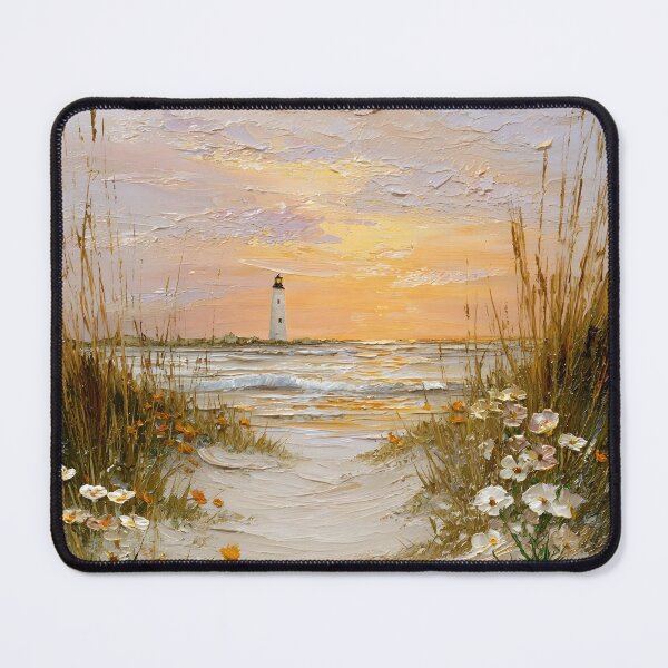 Item preview, Realism artwork of beachscape with lighthouse designed and sold by dcrc.