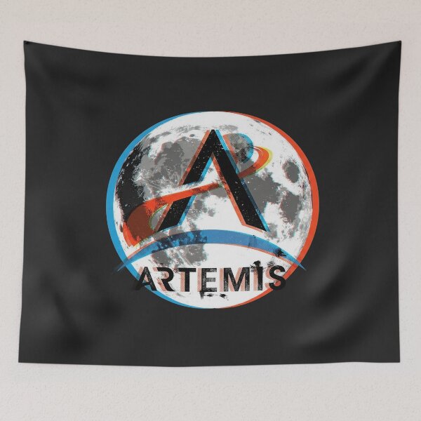 Item preview, Artemis Moon Mission Glitch Art Logo Aesthetic designed and sold by KiwiRider.