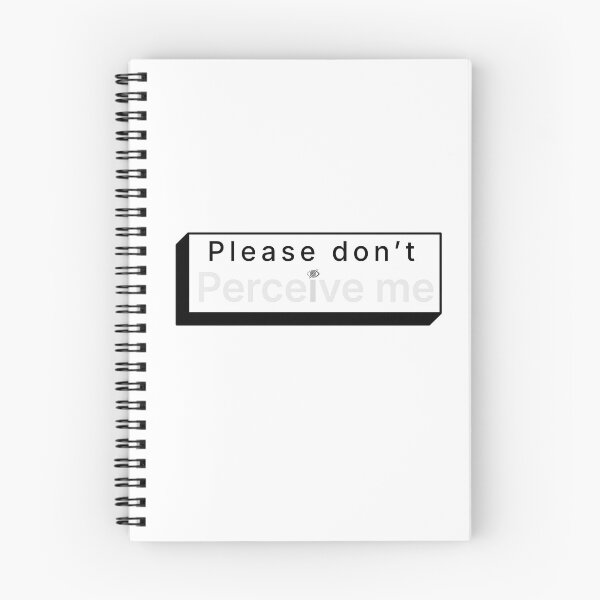 Item preview, Please Don’t Perceive Me Funny Introvert Social Anxiety Quote designed and sold by darkminimalprints.