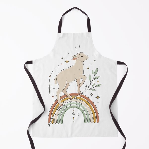 Item preview, Mystical Celestial Lamb on Boho Rainbow Art designed and sold by BestChoiceService.