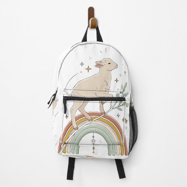 Item preview, Mystical Celestial Lamb on Boho Rainbow Art designed and sold by BestChoiceService.