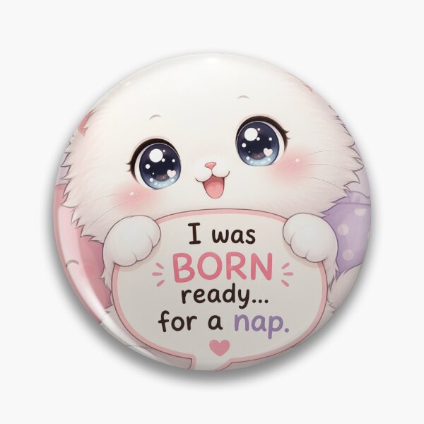 Item preview, Cute Chibi Cat - Born Ready for a Nap designed and sold by Sticker shop 007.