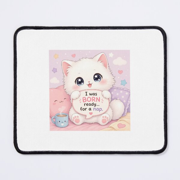Item preview, Cute Chibi Cat - Born Ready for a Nap designed and sold by Sticker shop 007.