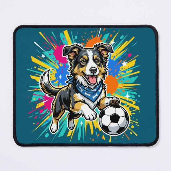 Item preview, Border Collie Soccer Dog – Cute Football Puppy Gift for Dog Lovers designed and sold by The Real Life Symphony.