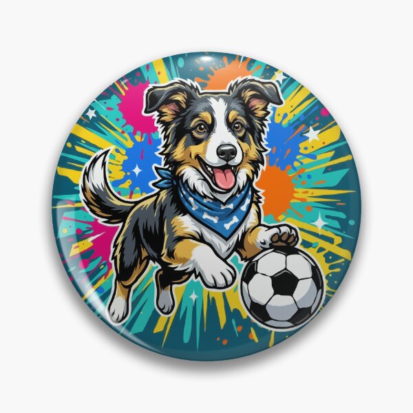 Item preview, Border Collie Soccer Dog – Cute Football Puppy Gift for Dog Lovers designed and sold by The Real Life Symphony.