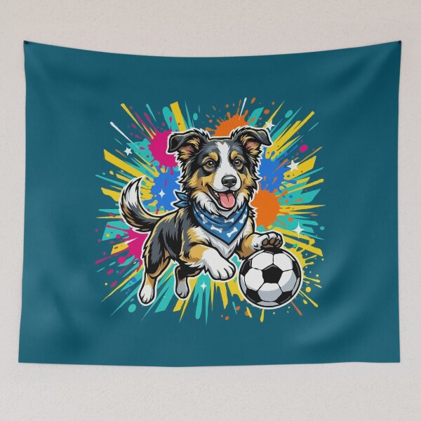 Item preview, Border Collie Soccer Dog – Cute Football Puppy Gift for Dog Lovers designed and sold by The Real Life Symphony.