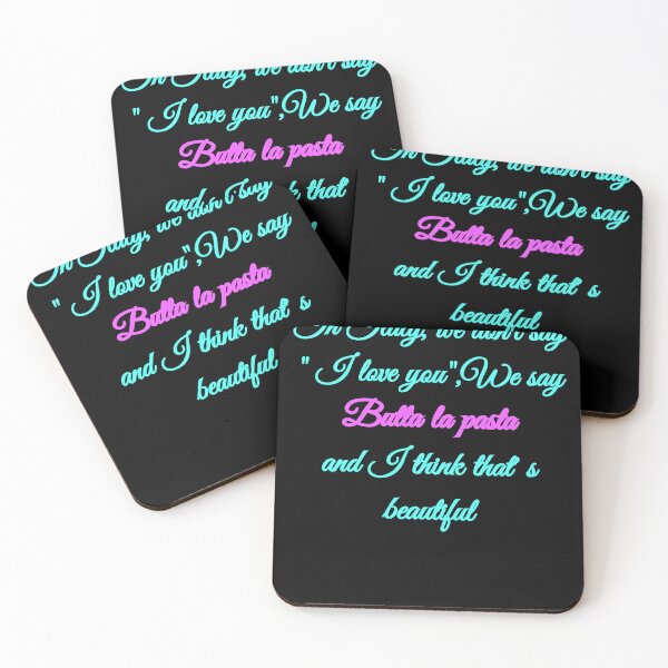 Item preview, In Italy we say Butta la pasta - Funny Italian Food Quote Pop Neon Black Version designed and sold by TheItaliandilemma.
