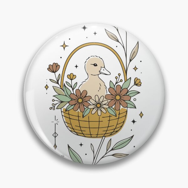 Item preview, Mystical Celestial Duckling in Flower Basket designed and sold by BestChoiceService.