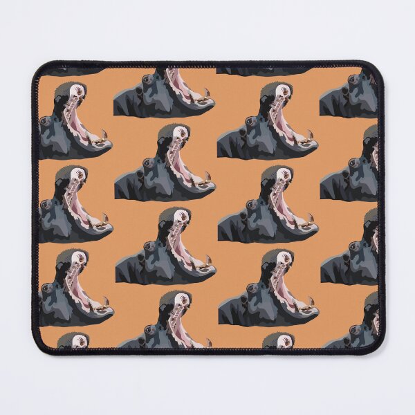 Item preview, Common Hippopotamus Yawning Wildlife Illustration designed and sold by PrettylittlepastelUk.