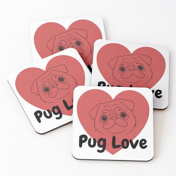 Artikelvorschau, Mopsliebe im Herzen entworfen und verkauft von Bud the Pug & Friends .