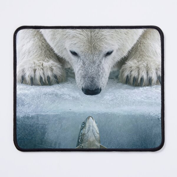 Item preview, Polar Bear Looking at a Fish Through Ice designed and sold by Maria Dryfhout.